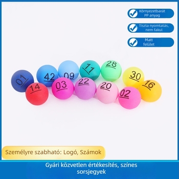 Asztalitenisz-edzőlabda — PP anyag, nyomtatott logó, testreszabás elérhető