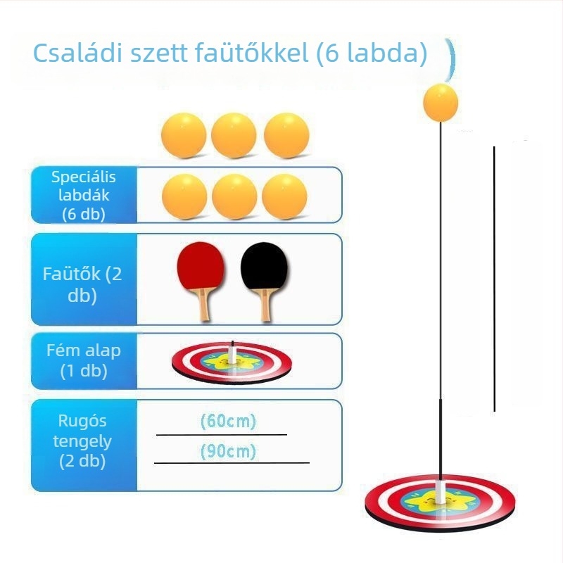 Asztalitenisz edző – rögzített önképzési eszköz egyéni és páros gyakorláshoz