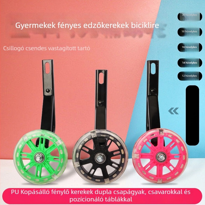 Fém edzőkerék gyermekkerékpárokhoz — univerzális kompatibilitás, uniszex, gyerekeknek megfelelő
