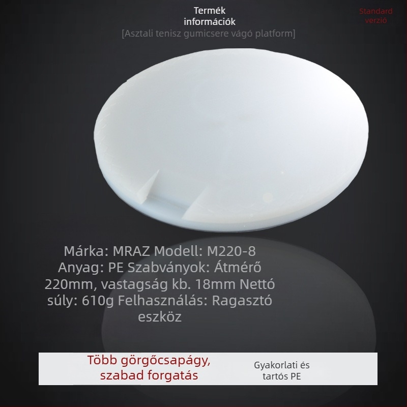 Asztali tenisz gumicsík vágó platform – DIY eszköz késes asztallal és forgó tányérral PA66, MRAZ