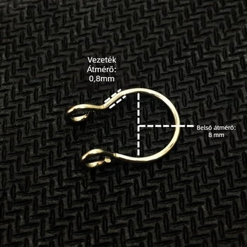 Orrgyűrű és ajakgyűrű készlet – rozsdamentes acél, elektroplating, uniszex, egyszerű stílus, Type C forma