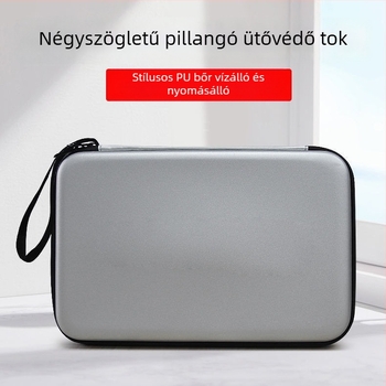 Asztaliteniszütő tok – négyszögletes vízálló, kemény héjú tok, ütésvédelem, tök alakú tároló