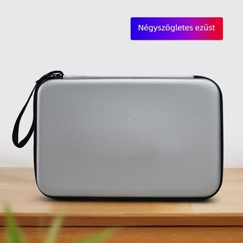 Asztaliteniszütő tok – négyszögletes vízálló, kemény héjú tok, ütésvédelem, tök alakú tároló