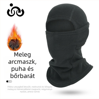 Kerékpáros maszk szélvédett kapucnival, fleece bélésű, uniszex, poliészter anyag – Qianqianwo márka