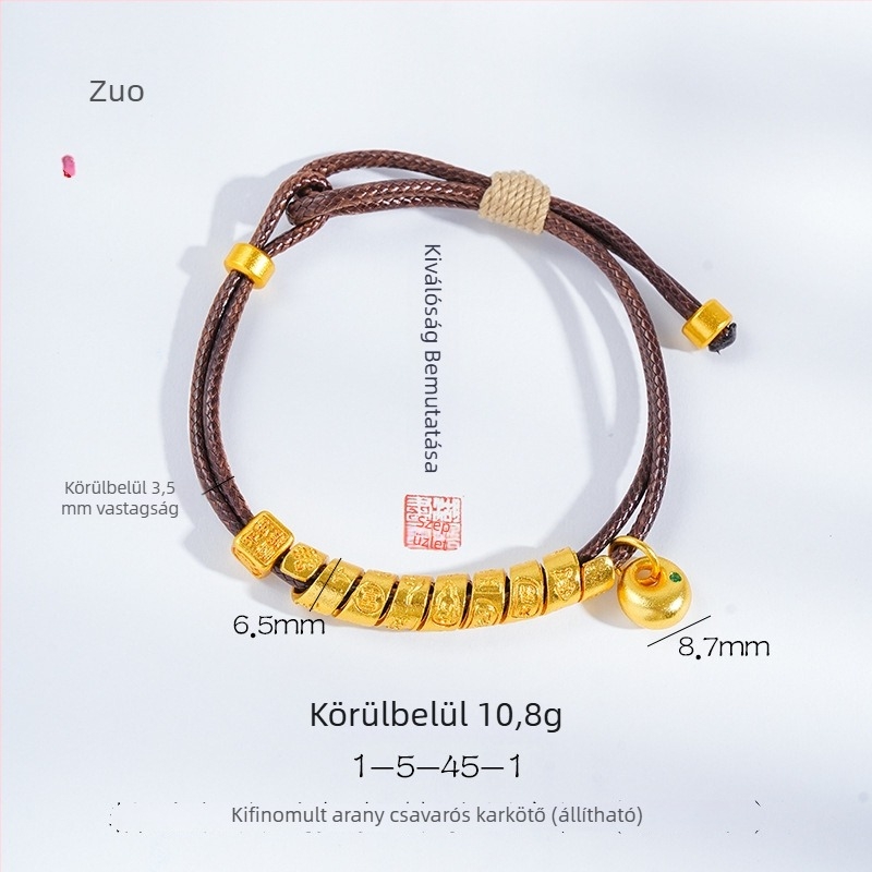 DIY réz csavaros karkötő – kézzel szőtt, elektroplattált, uniszex, őszi 2024