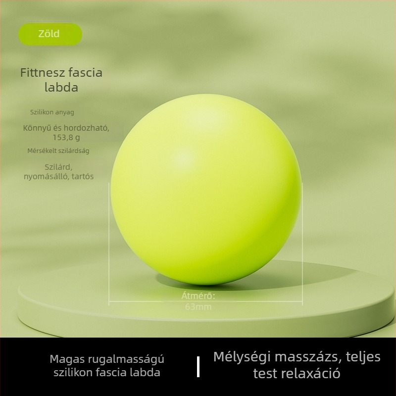 Szilikon fascia masszázsgolyó a nyak és a test számára — jóga edzés, relaxáció, magas rugalmasság, 155 g