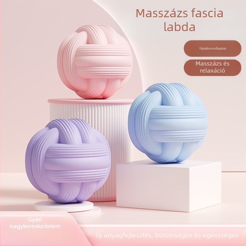 Szilikon masszázs jóga labda teljes test fascia edzés — váll- és nyakgyakorlatok, izomlazítás; Nem felfújható; Anyag: szilikon; Tömeg: 160 g