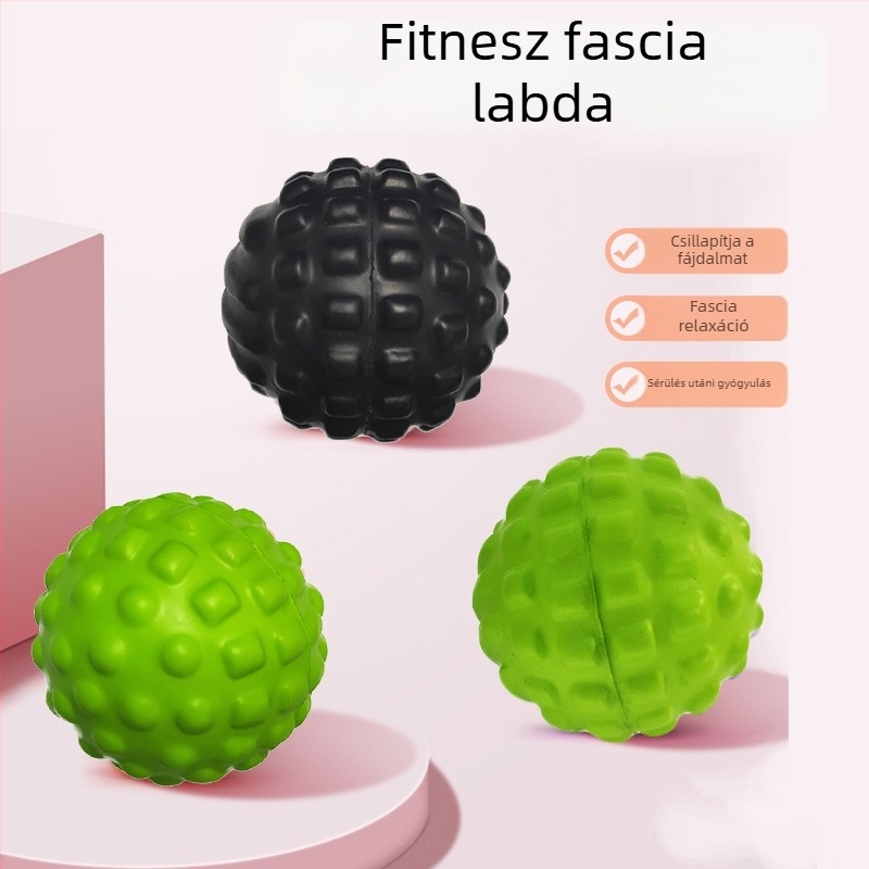 Sierjie PU talpmasszázs golyó tüskékkel, fascia masszázs jóga masszázshoz, Ø70 mm, 60 g, nem felfújt
