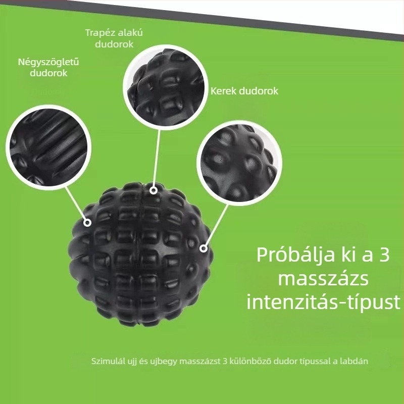 Jun Yi PU habból készült jóga akupont pontokra és talpi fascia masszázslabda — tüskés textúra, nem felfújható, 60 g, testreszabható