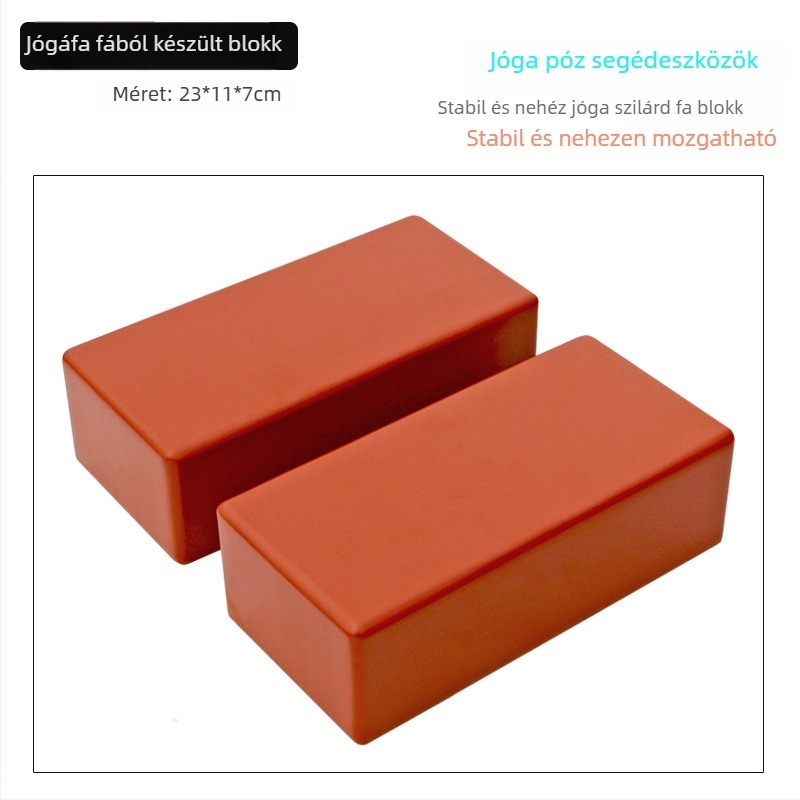 Jóga blokk bükkfából – Iyengar-stílus, márka YaojameiYOGAYJM, jóga kiegészítő