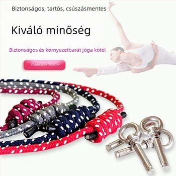 XinReDa Falra szerelhető jóga kötél – poliészter-pamut jóga kötél, inverziós edzéshez, jóga segédeszköz (Típus: Stretch Strap/Yoga Rope; Márka: XinReDa; Anyag: Poliészter-pamut; Kategória: Yoga aids)