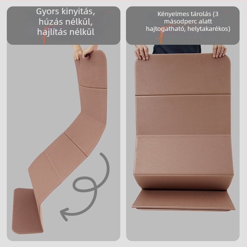 POE jógamatrac, 8 mm vastagság, összecsukható, csúszásmentes, csendes