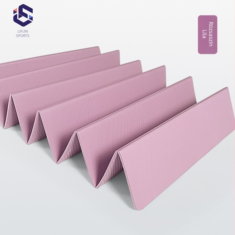 TPE jóga matrac, kétoldalas, összecsukható, hordozható, csúszásmentes, 700 g, vastagság 4/6/8 mm