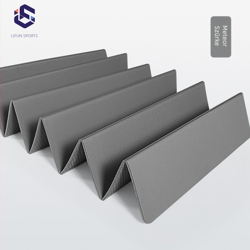 TPE jóga matrac, kétoldalas, összecsukható, hordozható, csúszásmentes, 700 g, vastagság 4/6/8 mm