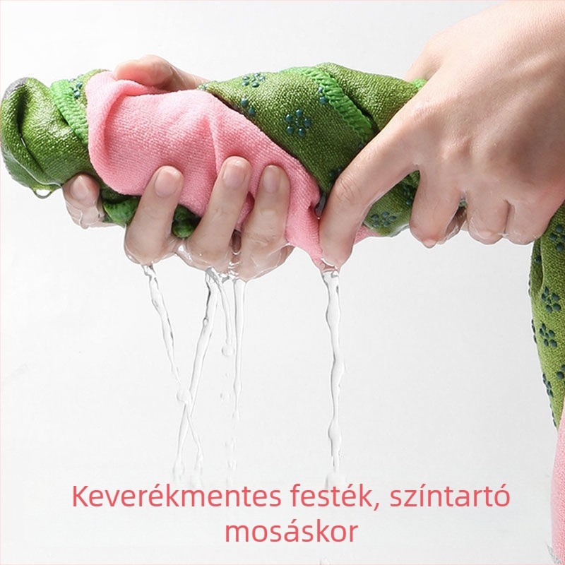Jóga törölköző, PVC, 500 g, vastagság 1, geometriai minta, gépi mosás, hálós tasak mellékelve