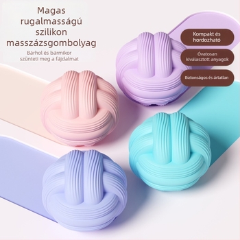 Szilikon fasciamasszázs golyója jóga – nem felfújható, derék- és hátsó izmok ellazítása, nyak és lábboltozat akupunktúrás masszázsa, tömeg 240 g