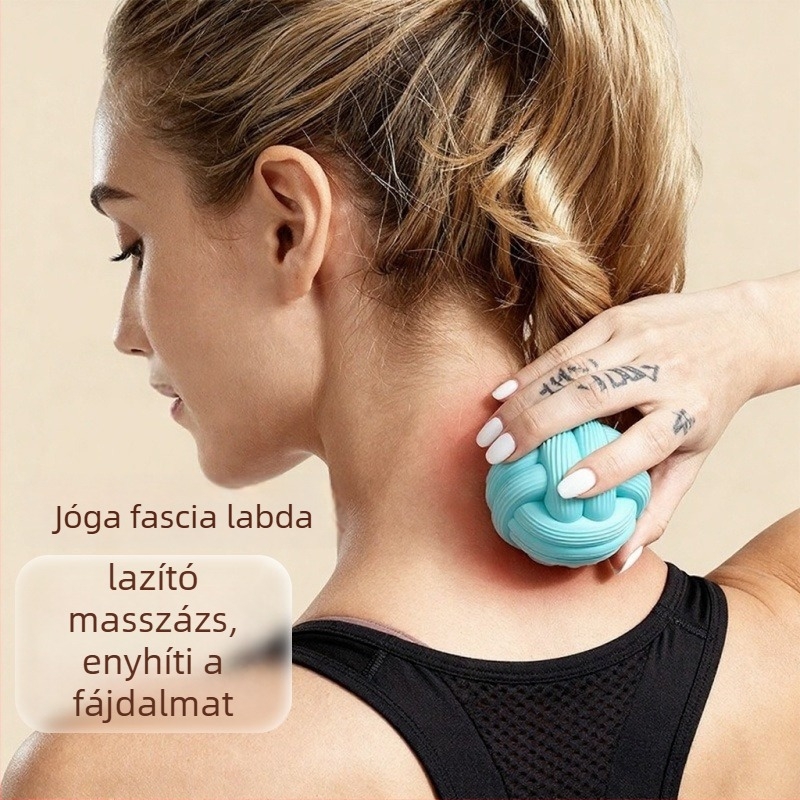 Szilikon fasciamasszázs golyója jóga – nem felfújható, derék- és hátsó izmok ellazítása, nyak és lábboltozat akupunktúrás masszázsa, tömeg 240 g