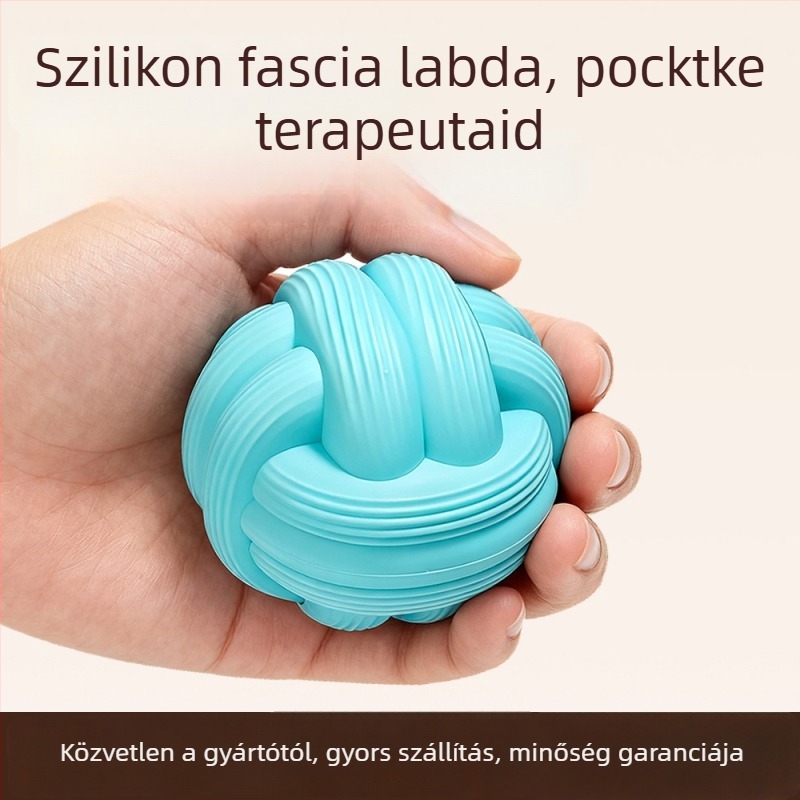 Szilikon fasciamasszázs golyója jóga – nem felfújható, derék- és hátsó izmok ellazítása, nyak és lábboltozat akupunktúrás masszázsa, tömeg 240 g