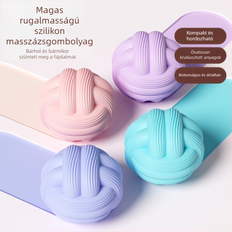 Szilikon fasciamasszázs golyója jóga – nem felfújható, derék- és hátsó izmok ellazítása, nyak és lábboltozat akupunktúrás masszázsa, tömeg 240 g