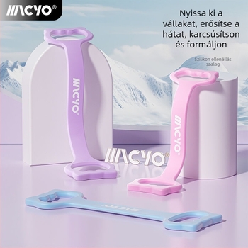 MACYO 8 alakú ellenállás szalag hát edzéshez, otthoni jóga, nyújtáshoz – TPE anyag, tinédzsereknek