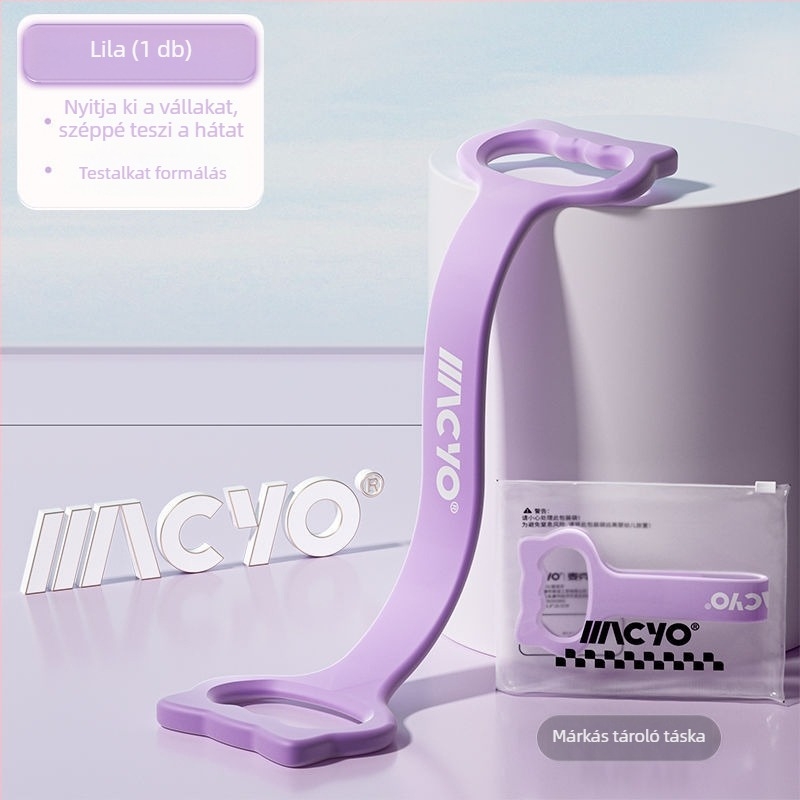 MACYO 8 alakú ellenállás szalag hát edzéshez, otthoni jóga, nyújtáshoz – TPE anyag, tinédzsereknek