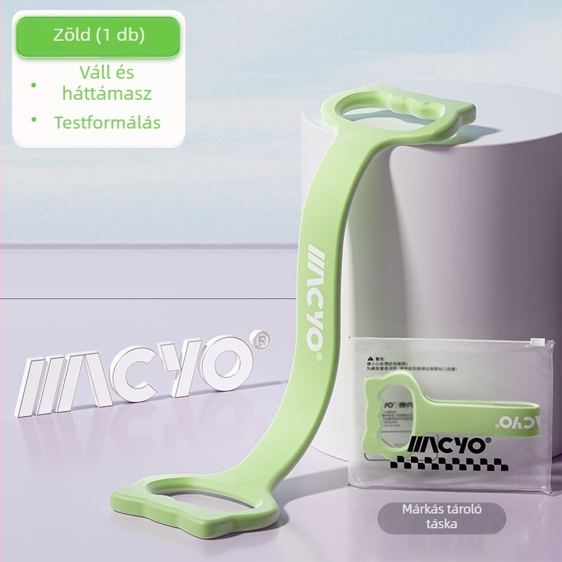 MACYO 8 alakú ellenállás szalag hát edzéshez, otthoni jóga, nyújtáshoz – TPE anyag, tinédzsereknek