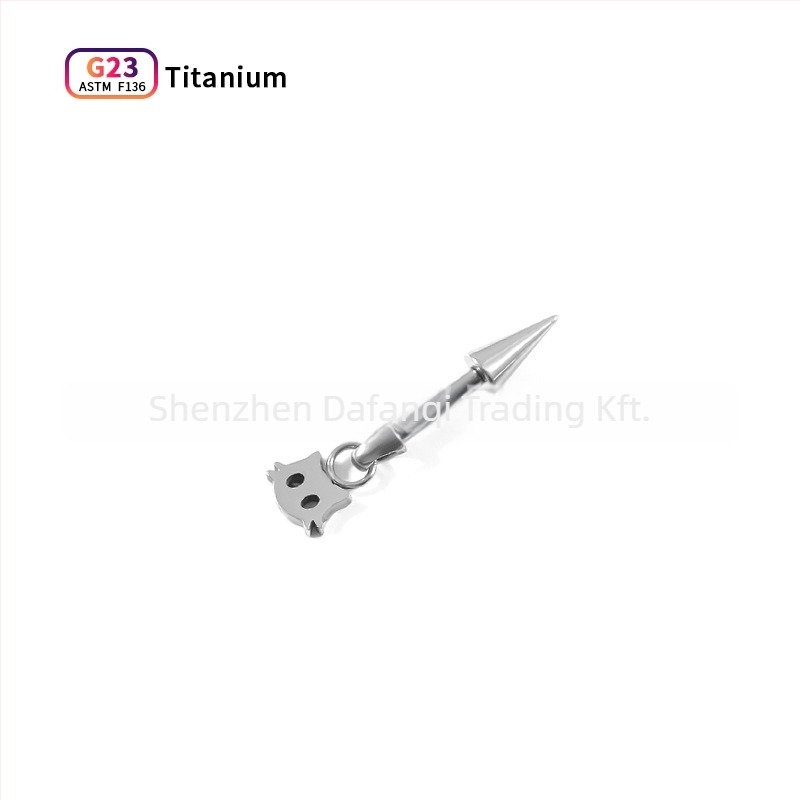 Titánötvözet fülbevalók – uniszex piercing ékszerek, fényes felület, állat/horoszkóp forma