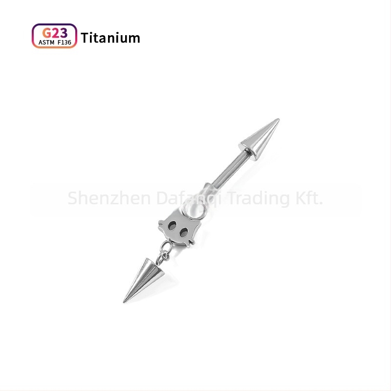 Titánötvözet fülbevalók – uniszex piercing ékszerek, fényes felület, állat/horoszkóp forma