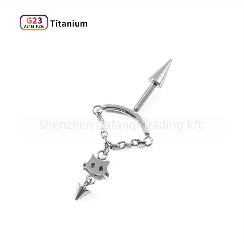 Titánötvözet fülbevalók – uniszex piercing ékszerek, fényes felület, állat/horoszkóp forma