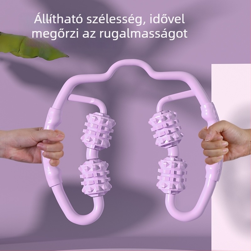 Jógás gyűrűs masszázsroller kéz- és lábmasszázshoz, habhenger a vádlira és a combokra, egy darabból álló konstrukció