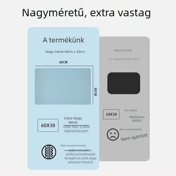 Jógaszőnyeg: Csúszásmentes, ütéscsillapító térdelő párna, térd- és könyökvédővel; Anyag: TPE; Testreszabás elérhető