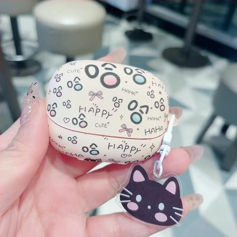 Baseus M2S Pro védőtok Bluetooth fejhallgatókhoz, Baseus M2S/M3S, matt PVC felület, egységes forma, karikatúra stílus, injekciós öntés