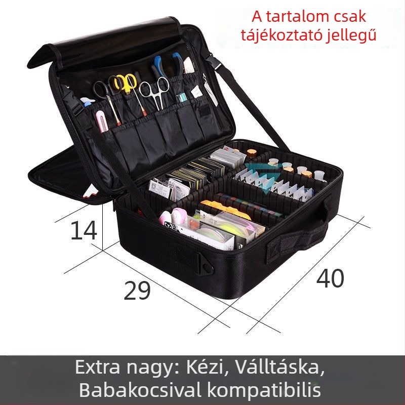 Multifunkcionális horgászfelszerelés-tároló táska és kiegészítő doboz