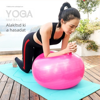 PVC jóga labda — vastag, ütésálló, sima felületű, fitness és egyensúly gyakorlatokhoz, felfújható