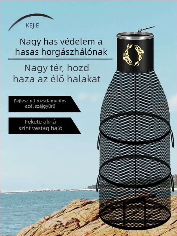 Ráft-horgász háló nagy halak számára, harang alakú, gyorsan száradó, többfunkciós tározó háló; Márka: Other; Anyag: Selyem