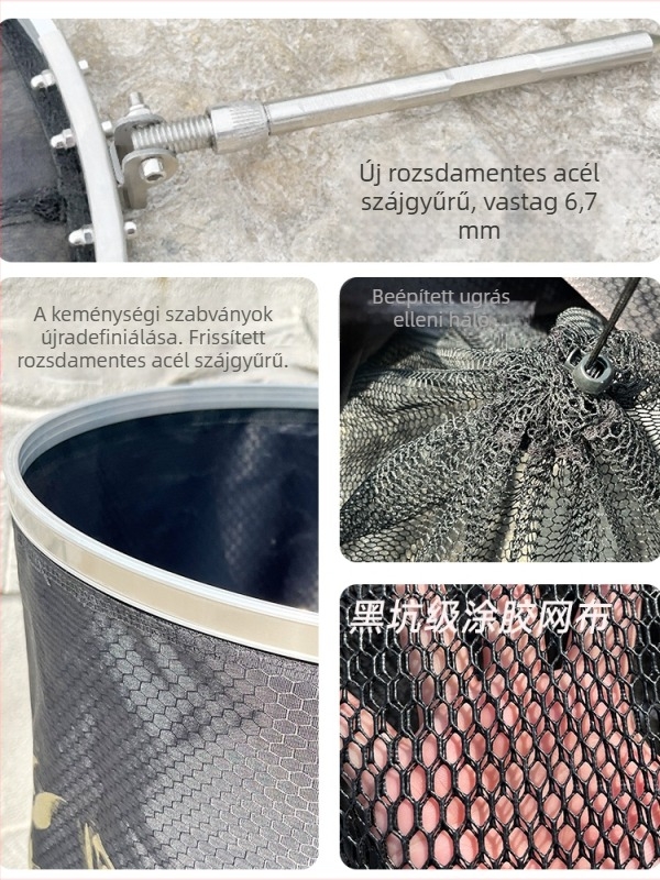 Ráft-horgász háló nagy halak számára, harang alakú, gyorsan száradó, többfunkciós tározó háló; Márka: Other; Anyag: Selyem