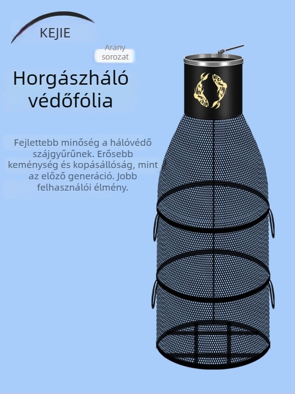 Ráft-horgász háló nagy halak számára, harang alakú, gyorsan száradó, többfunkciós tározó háló; Márka: Other; Anyag: Selyem
