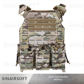 Nylon taktikai mellény – kamufláz mintázat, kopásálló, uniszex, 1.1 kg