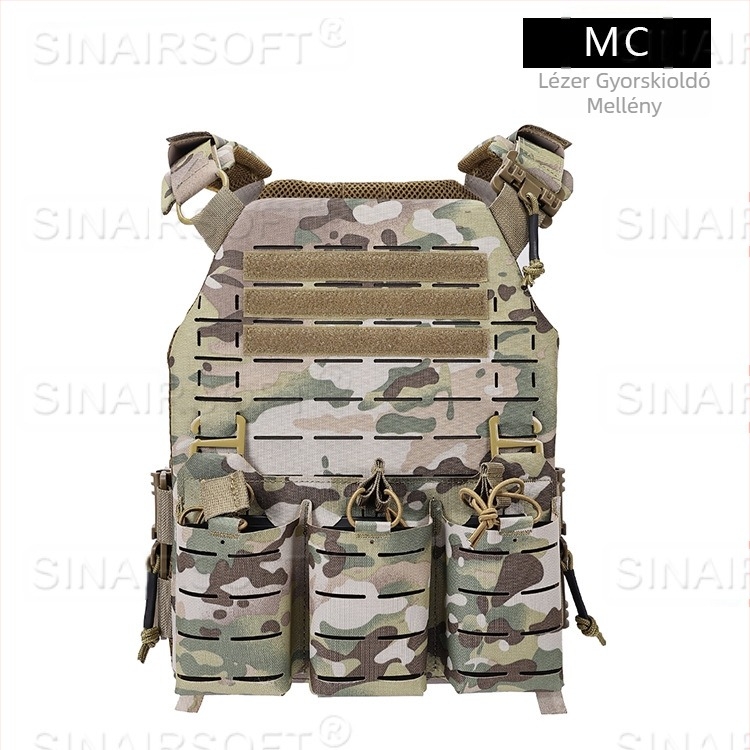 Nylon taktikai mellény – kamufláz mintázat, kopásálló, uniszex, 1.1 kg
