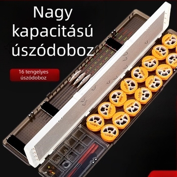 Háromrétegű úszó doboz nagy kapacitással – készlet úszó- és damil doboz, három az egyben horgász felszerelés, puha ragasztó konstrukció