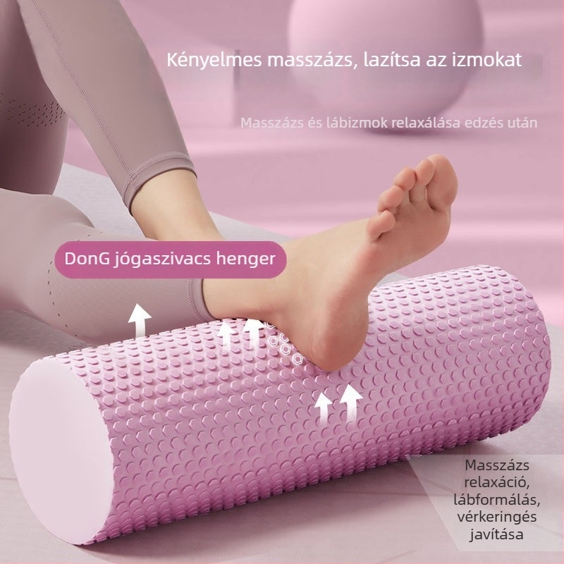 Tömör habroller jóga masszázsra izmok ellazítására, kezdőknek, enyhe felületi hibákkal