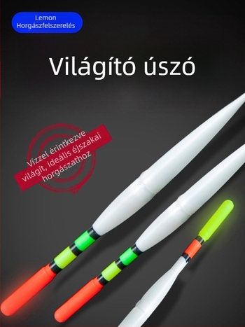 Elektronikus világító vertikális műanyag úszó éjjeli horgászathoz