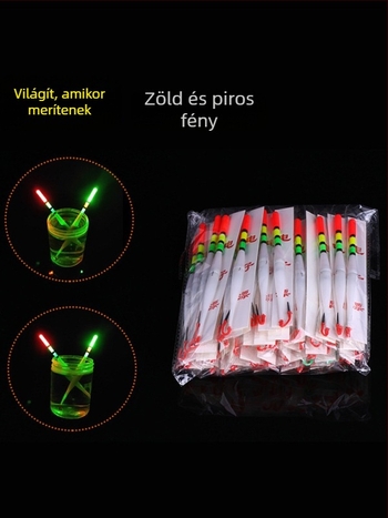 Elektronikus világító vertikális műanyag úszó éjjeli horgászathoz