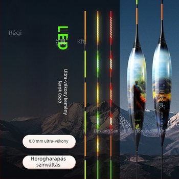 LED-es elektronikus horgászúszó — nagy érzékenység, megvilágított, nappali/éjszakai kettős használat, kompozit anyag