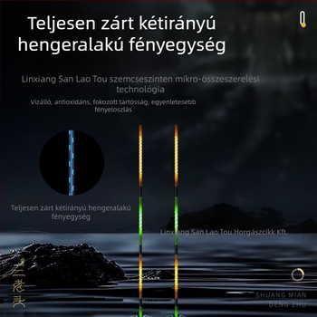 LED-es elektronikus horgászúszó — nagy érzékenység, megvilágított, nappali/éjszakai kettős használat, kompozit anyag