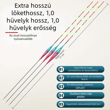 Színes elektronikus úszó harapásjelző gravitációs érzékelővel, nappal és éjjel használható, vastag és feltűnő