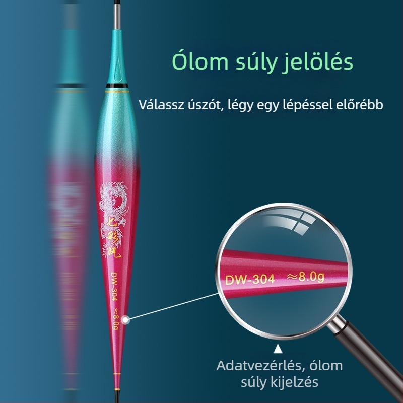Színes elektronikus úszó harapásjelző gravitációs érzékelővel, nappal és éjjel használható, vastag és feltűnő