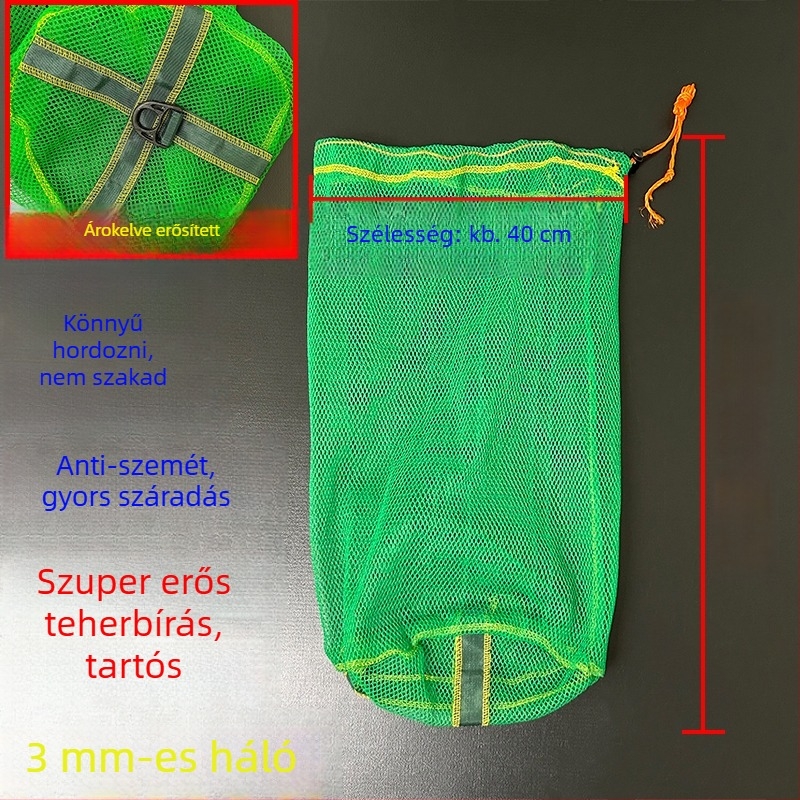 Halvédő háló táska, hordozható húzózsinórral, összecsukható hálós táska — Márka: Other; Anyag: Silk flower