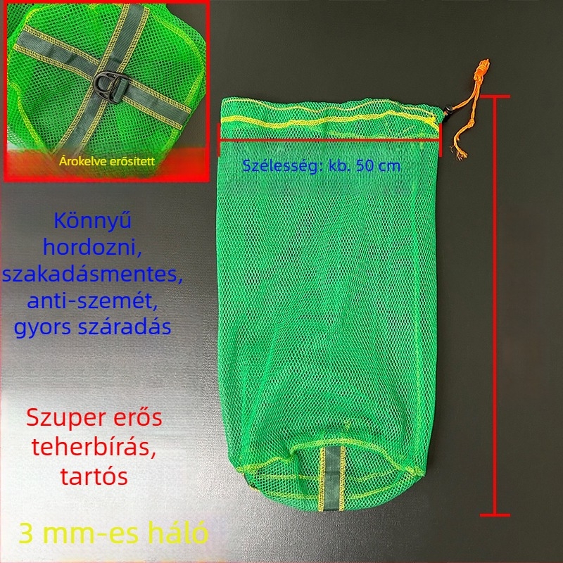 Halvédő háló táska, hordozható húzózsinórral, összecsukható hálós táska — Márka: Other; Anyag: Silk flower