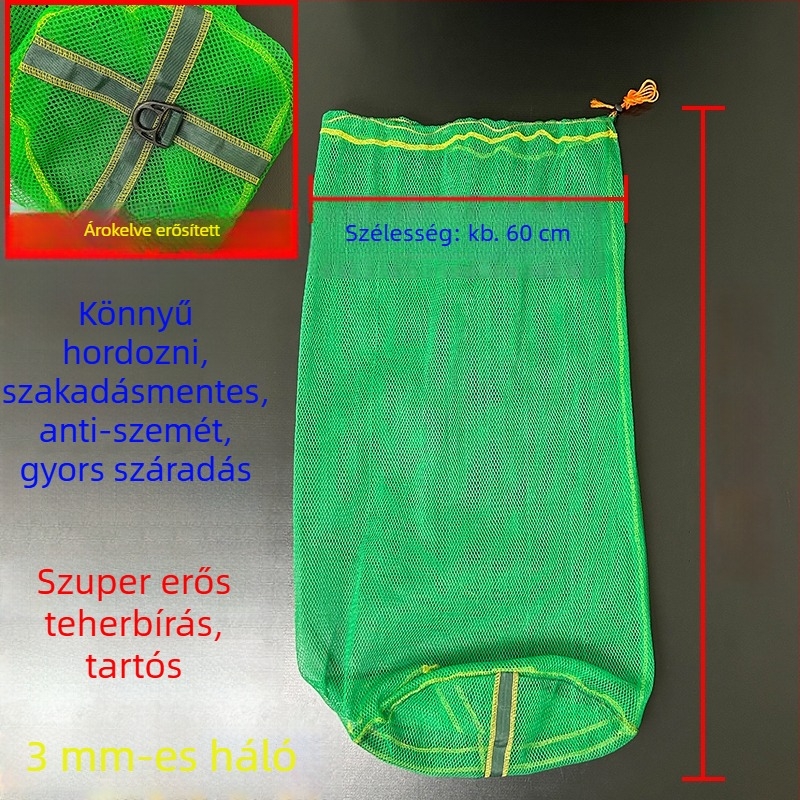 Halvédő háló táska, hordozható húzózsinórral, összecsukható hálós táska — Márka: Other; Anyag: Silk flower
